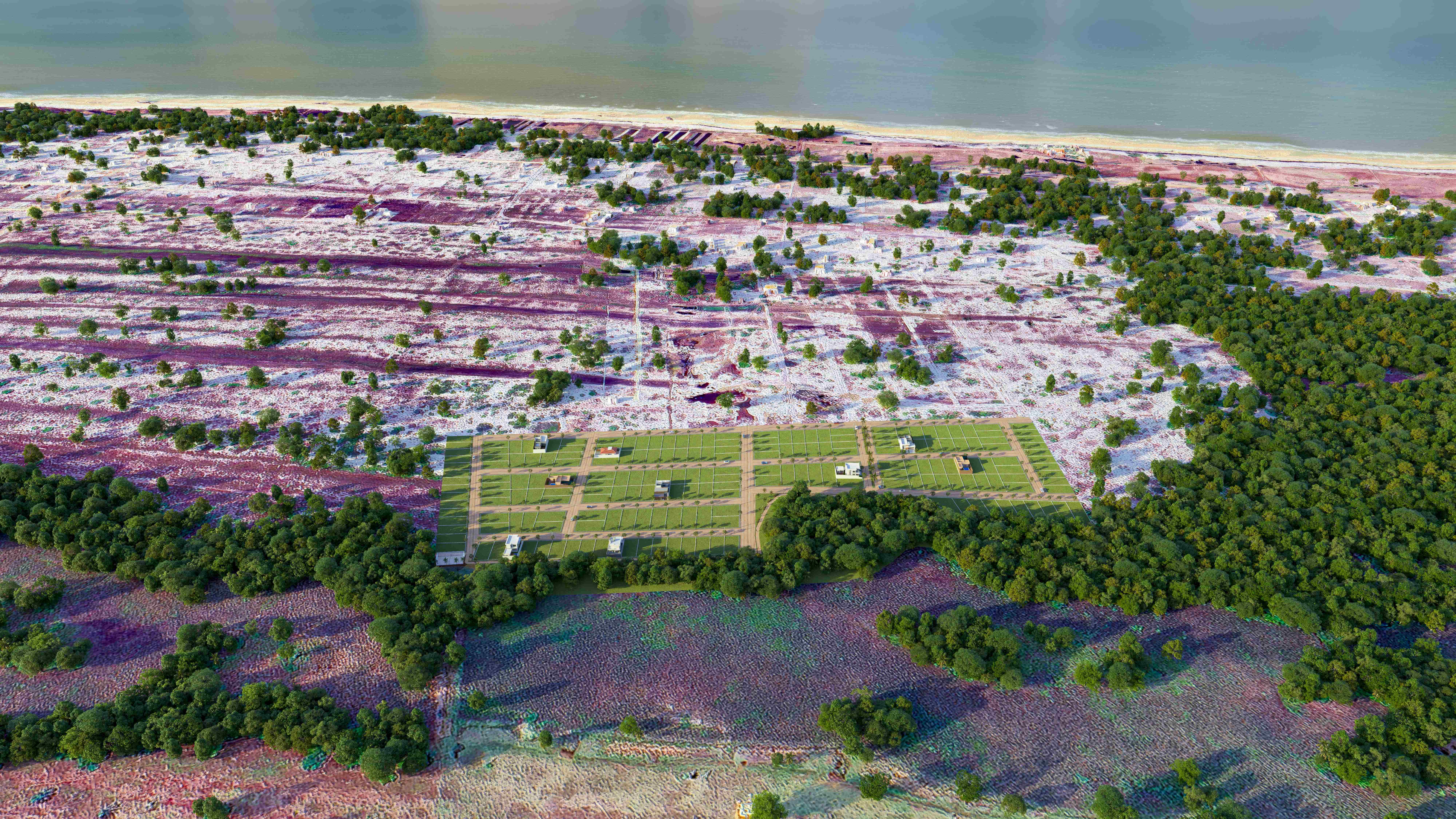 Planta geral do loteamento Terra Vista mostrando toda a estrutura